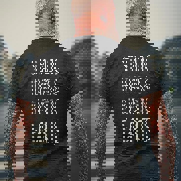 Stealing Hearts & Blasting Farts T-shirt da uomo con stampa posteriore Regalos para ancianos
