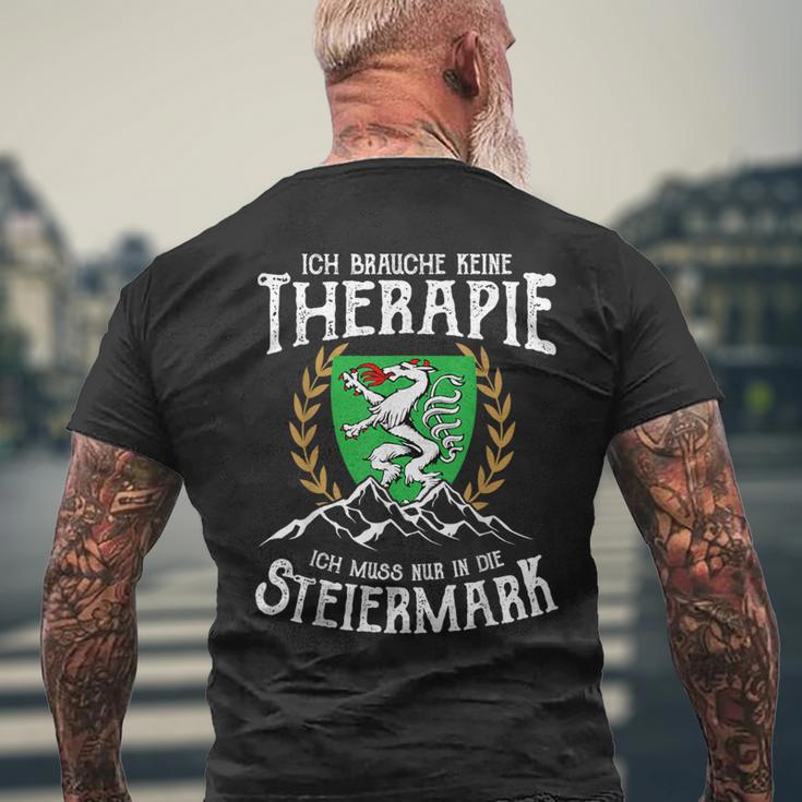 Steiermark Wappen Keine Therapie Steirer Austria T-Shirt mit Rückendruck Geschenke für alte Männer