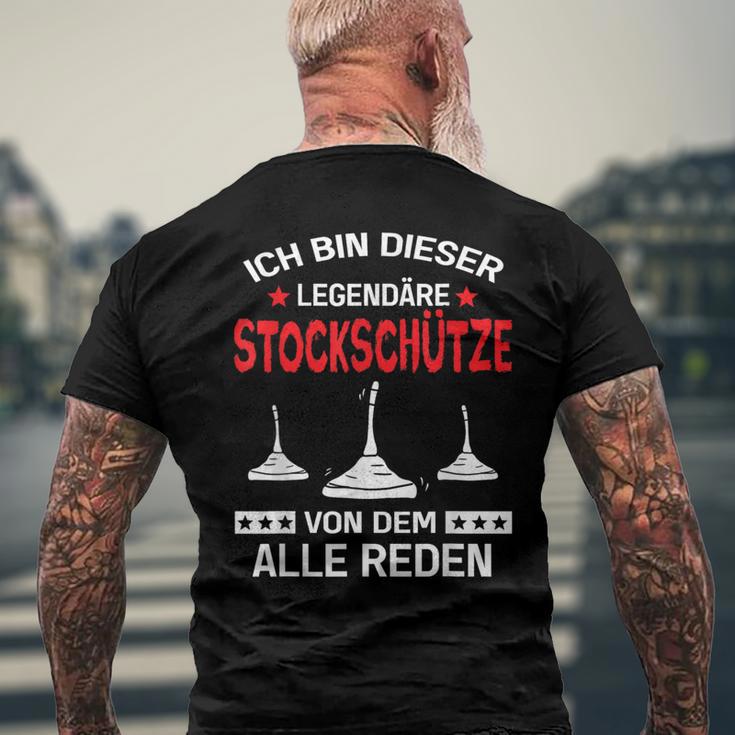 Stocksport Curling Sport T-Shirt mit Rückendruck Geschenke für alte Männer