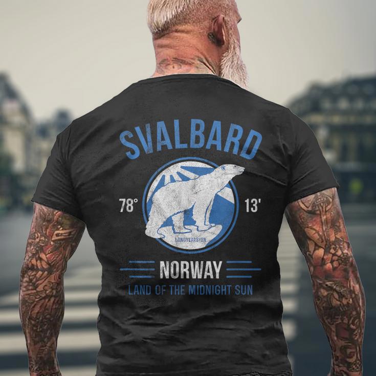 Svalbard Spitzbergen Polar Bear Longyearbyen Norway Polar Bear T-Shirt mit Rückendruck Geschenke für alte Männer