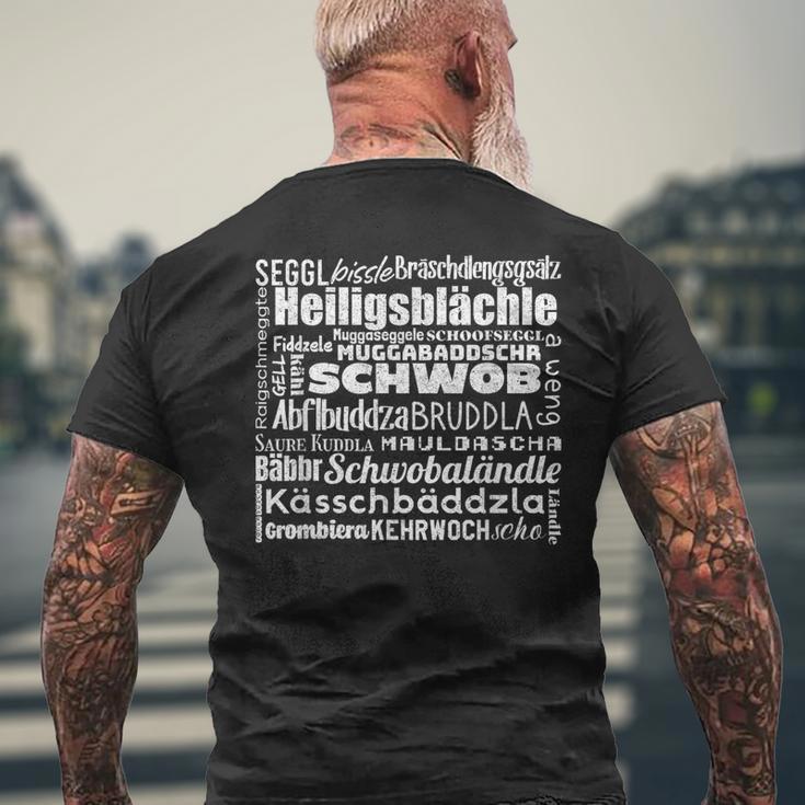 Swabian Lernen Swabian Word Salad Schwobaländler T-Shirt mit Rückendruck Geschenke für alte Männer