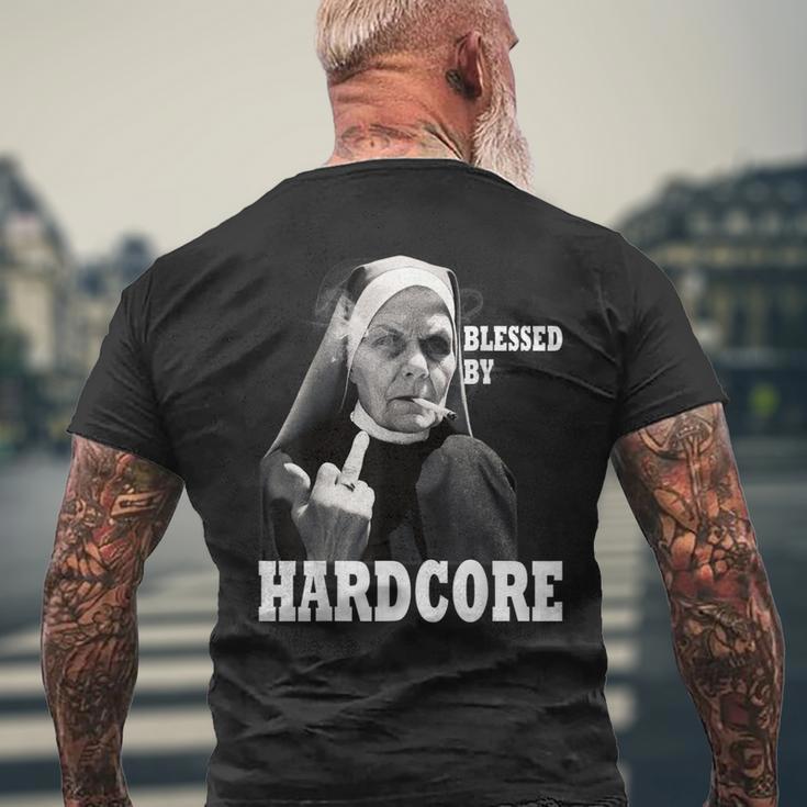 Techno Nun Hardcore Gabber T-Shirt mit Rückendruck Geschenke für alte Männer