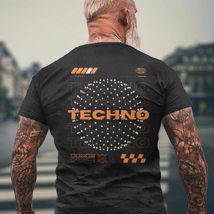 Techno Orb Edm Rave T-Shirt mit Rückendruck Geschenke für alte Männer