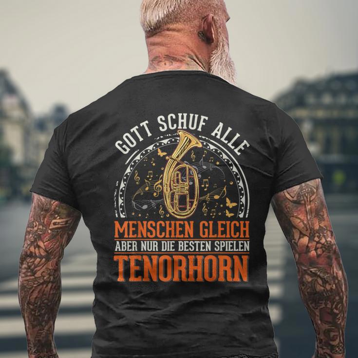 Tenor Horn Gott Tenor Hornist T-Shirt mit Rückendruck Geschenke für alte Männer