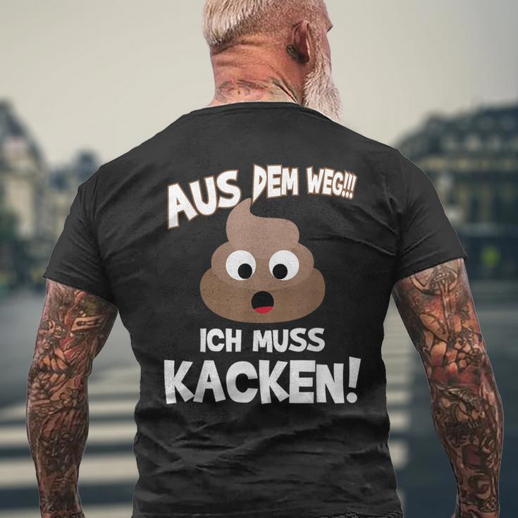 With Text Aus Dem Weg Ich Muss Kacken T-Shirt mit Rückendruck Geschenke für alte Männer