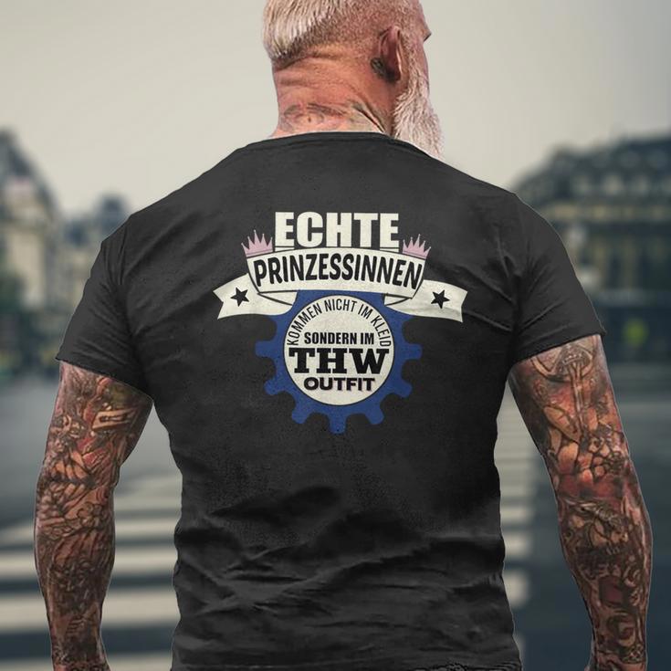 Thw Echte Prinzessinen Kommen Im Thw Outfit T-Shirt mit Rückendruck Geschenke für alte Männer