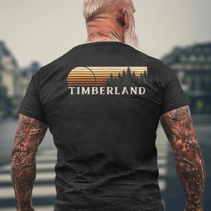 Timberland Nc Evergreenintage Sunset Eighties Retro T-Shirt mit Rückendruck Geschenke für alte Männer