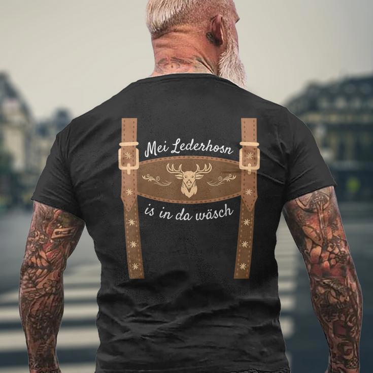 Trachten Dirndl Ersatz Bayrische Tracht Mei Lederhosn Is In Da Wasch Leather Trousers Replacement Lederhosn Short Sleeve T-Shirt mit Rückendruck Geschenke für alte Männer