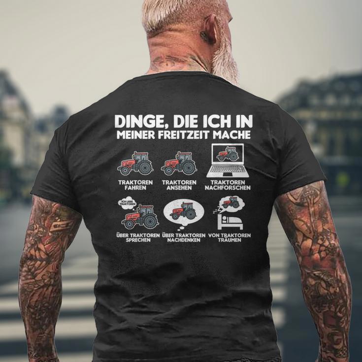 Tractor Tractor Bauer Dinge Die Ich Meiner Freizeit Mache T-Shirt mit Rückendruck Geschenke für alte Männer