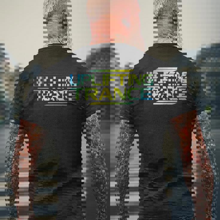 Trance Music Edificante Per Ravers Techno Edm T-shirt da uomo con stampa posteriore Regalos para ancianos