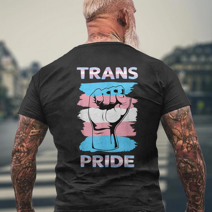 Transgender Pride Flag Trans Pride T-Shirt mit Rückendruck Geschenke für alte Männer