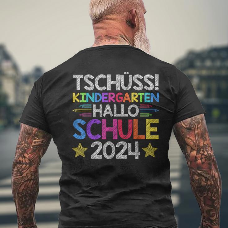 Tschüss Kindergarten Hello School 2024 Graduate T-Shirt mit Rückendruck Geschenke für alte Männer