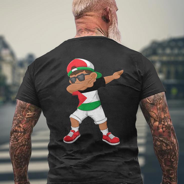 Tupfbing Boy State Der Palästina -Flagge Dab Dance Tanz T-Shirt mit Rückendruck Geschenke für alte Männer