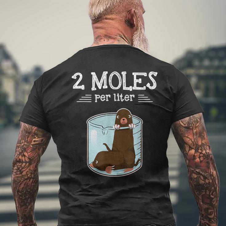 Two Moles Per Litre Science Humour Animal Pun T-Shirt mit Rückendruck Geschenke für alte Männer