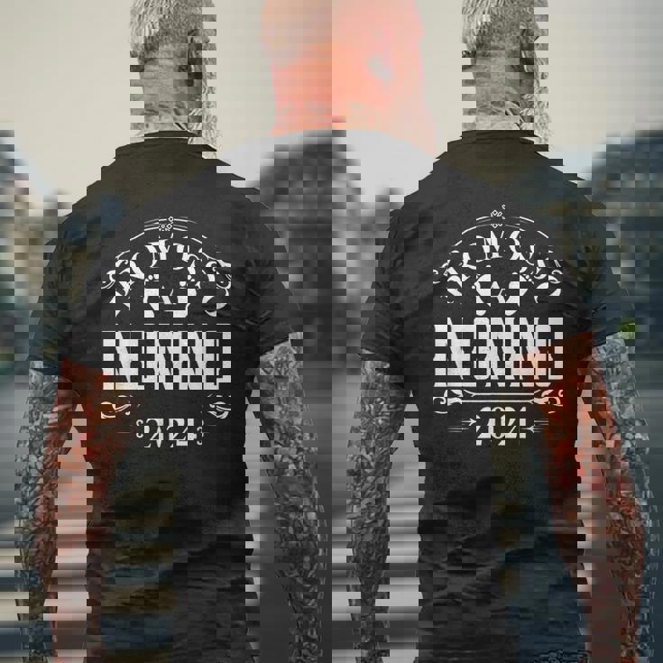 Uomo Promosso A Nonno 2024- Nonno Loading 2024- Futuro Nonno T-shirt da uomo con stampa posteriore Regalos para ancianos