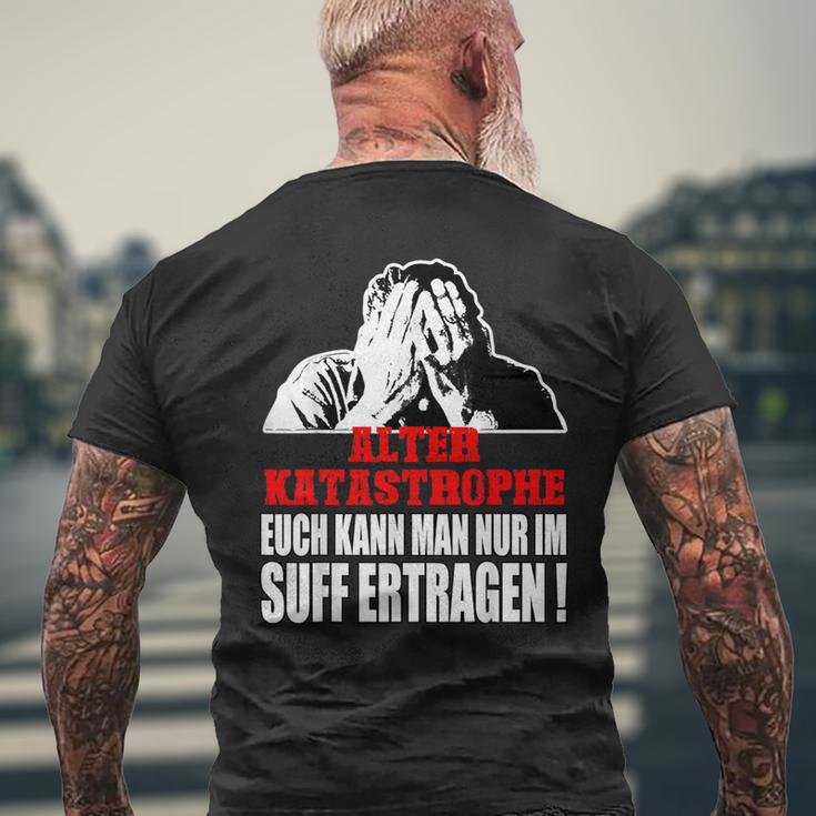 Vintage Alter Katastrophe Nur Im Suff Ertragen Sl T-Shirt mit Rückendruck Geschenke für alte Männer