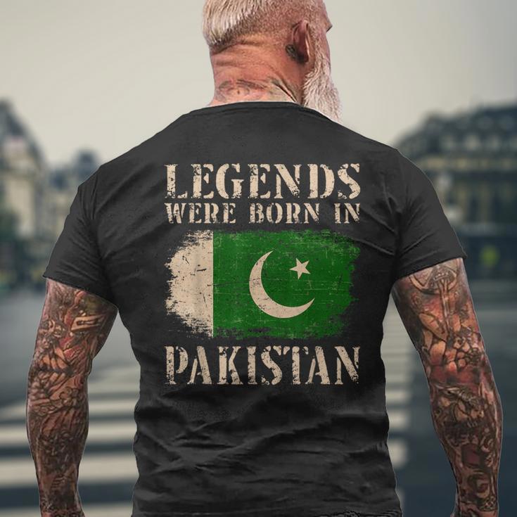 Vintage Pakistan Flag S T-Shirt mit Rückendruck Geschenke für alte Männer