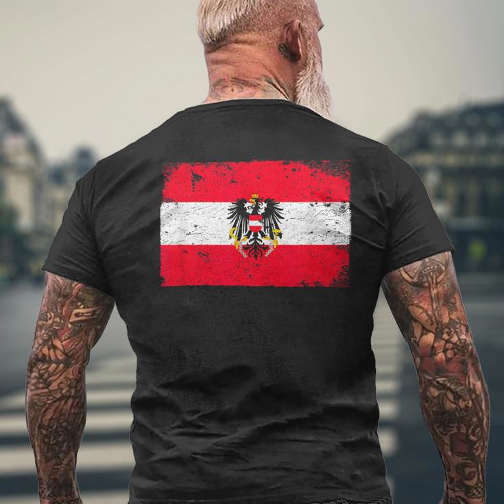 Vintage Österreich Flagge T-Shirt mit Rückendruck Geschenke für alte Männer