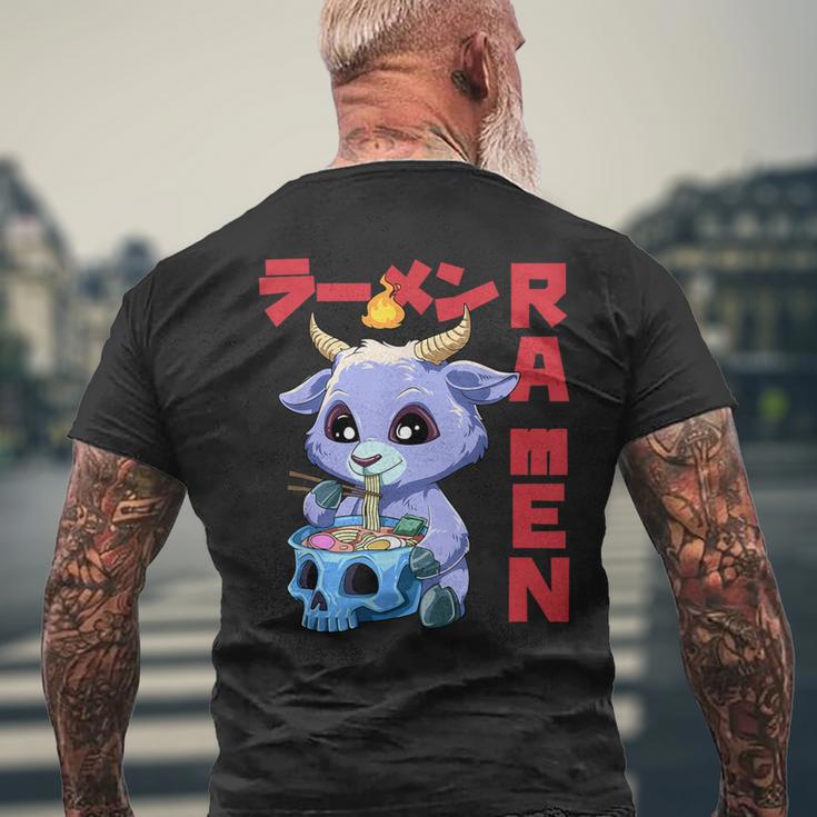 Vintage Ramen Baphomet Otaku Anime Baphomet T-Shirt mit Rückendruck Geschenke für alte Männer