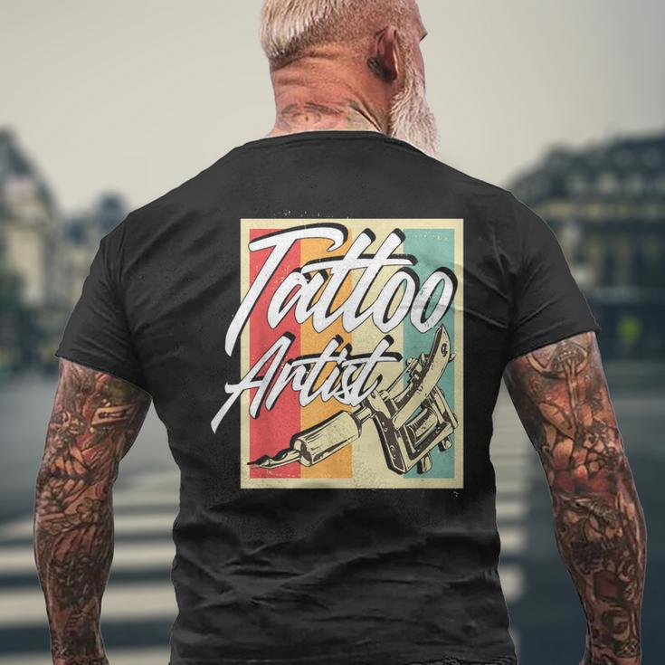 Vintage Retro Tattoo Artist Tattoo Artist Tattoo T-Shirt mit Rückendruck Geschenke für alte Männer