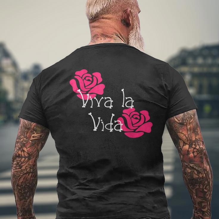 Viva Laida Rose Day Of The Dead Di Los Muertos T-Shirt mit Rückendruck Geschenke für alte Männer