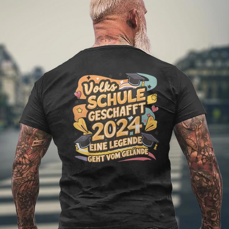 Volksschule Geschafft 2024 Eine Legende Gehtom Gelände German Langu T-Shirt mit Rückendruck Geschenke für alte Männer