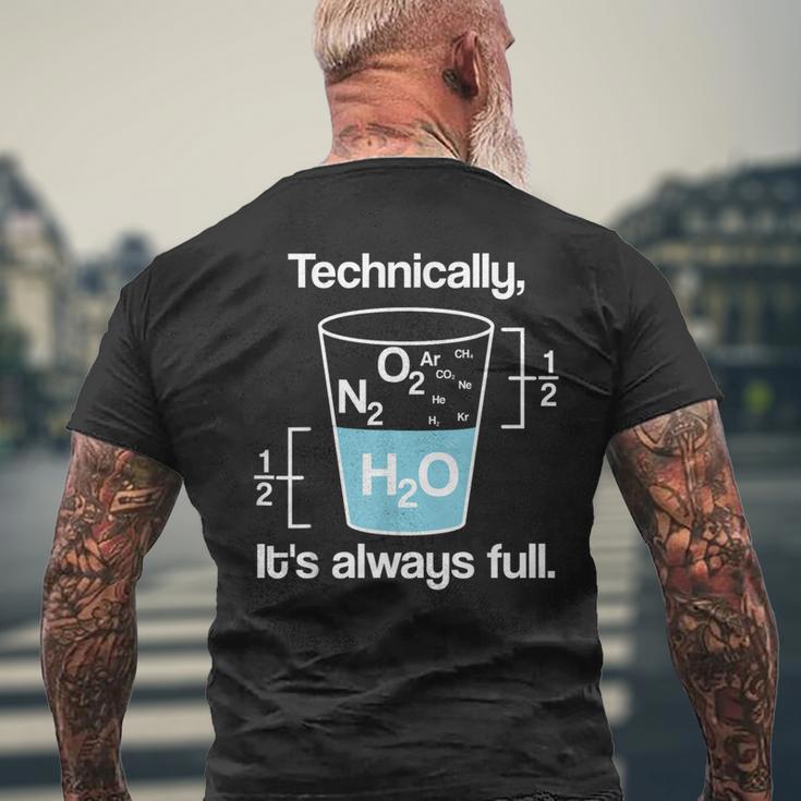 Volles Glas Chemie T-Shirt mit Rückendruck Geschenke für alte Männer