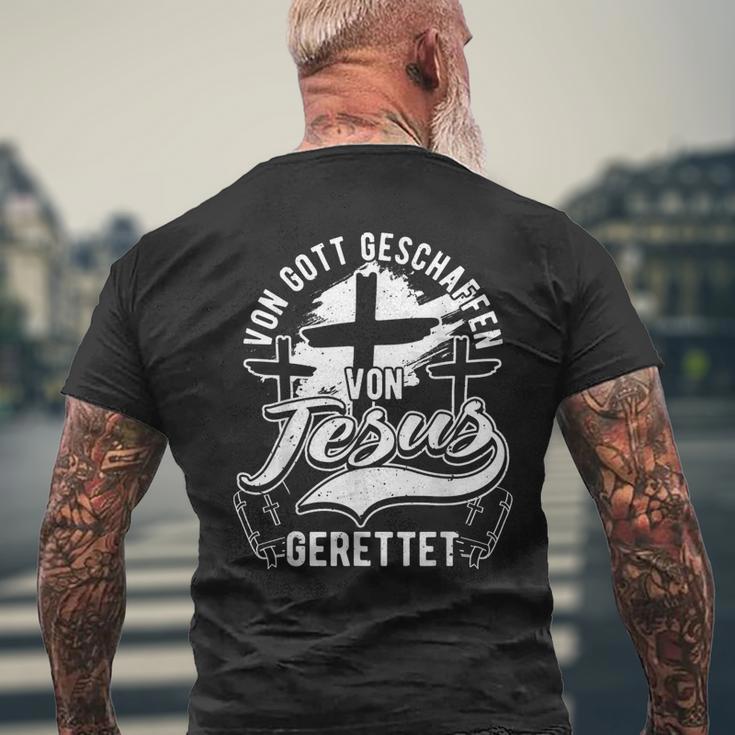 Von Gott Geschaffenon Jesus T-Shirt mit Rückendruck Geschenke für alte Männer