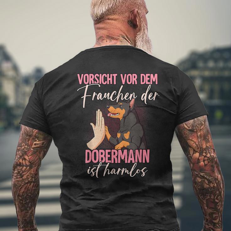 Vorsichtor Dem Frauchen Dobermann T-Shirt mit Rückendruck Geschenke für alte Männer