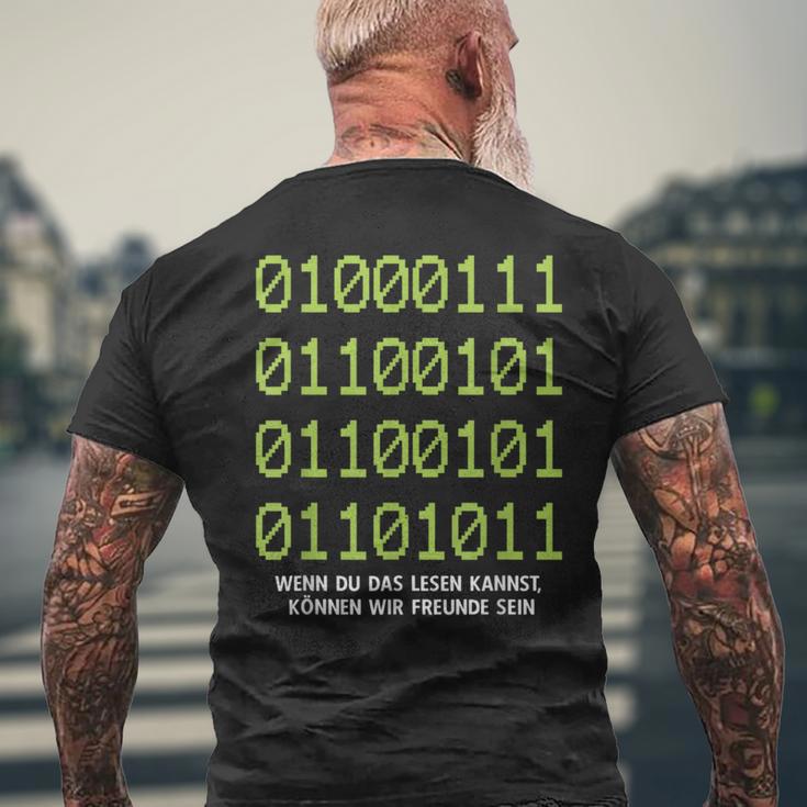 Wenn Du Das Lesen Kannst Freunde Computer Informatik T-Shirt mit Rückendruck Geschenke für alte Männer