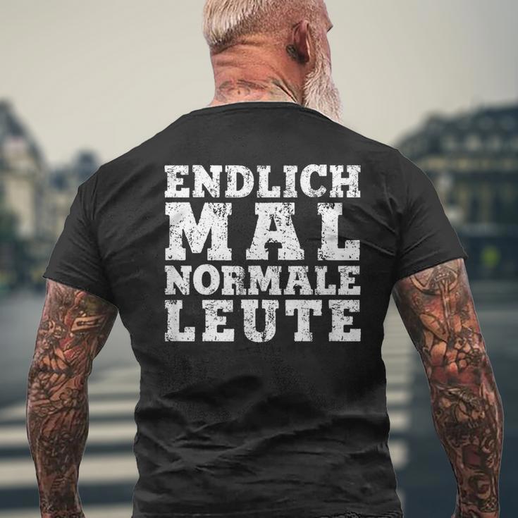 Withintage Print Endlich Mal Normale Leute T-Shirt mit Rückendruck Geschenke für alte Männer