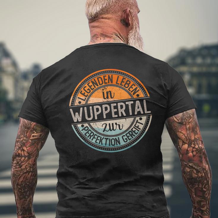 Wuppertal Retro Colours Legends Life In Wuppertal T-Shirt mit Rückendruck Geschenke für alte Männer