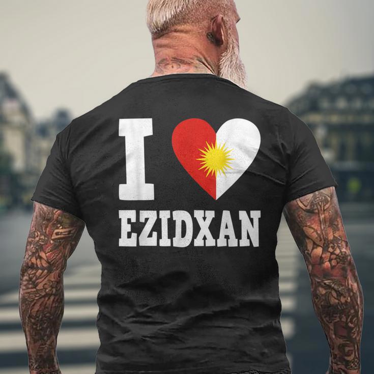 Yazidi Yazidi Flag Ezidxan Ezidi T-Shirt mit Rückendruck Geschenke für alte Männer