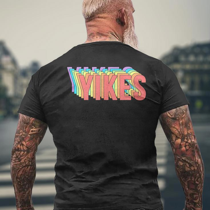 Yikes Aesthetic Pastel Slang Dank Meme Viral Trending Men's T-shirt Back Print Gifts for Old Men