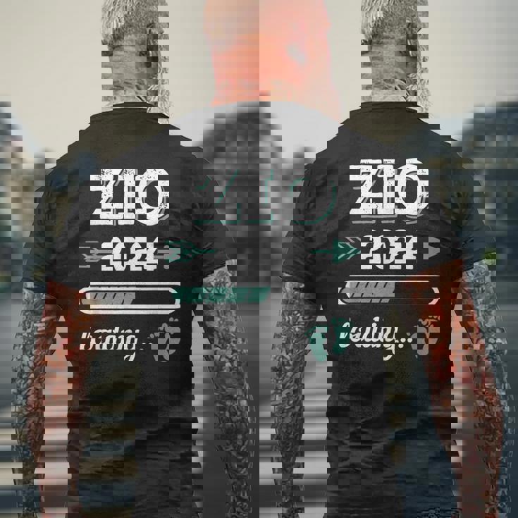 Zio 2024 Loading Regalo Divertente Zio Gravidanza Nascita T-shirt da uomo con stampa posteriore Regalos para ancianos