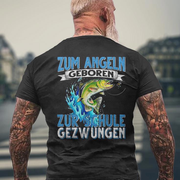 Zum Fishing Geboren Zur Schule Gezzwungen Fishing Fishing S T-Shirt mit Rückendruck Geschenke für alte Männer