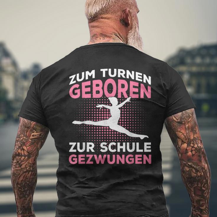 Zum Gymnasium Geboren Zur Schule Gezwungen Gymnast T-Shirt mit Rückendruck Geschenke für alte Männer