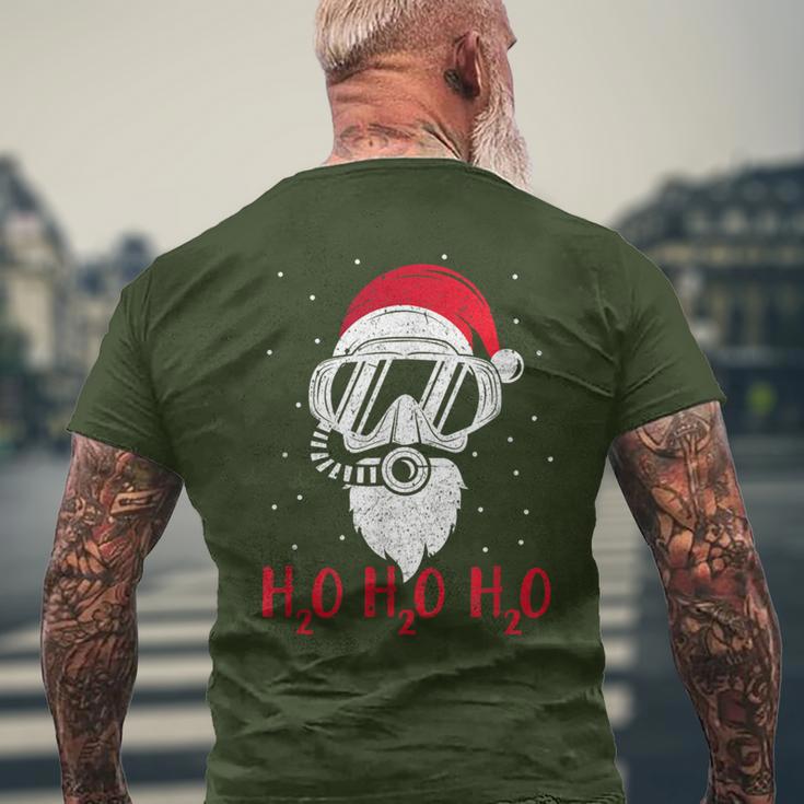 Diving Santa Claus H2o H2o H2o Xmas Diving T-Shirt mit Rückendruck Geschenke für alte Männer