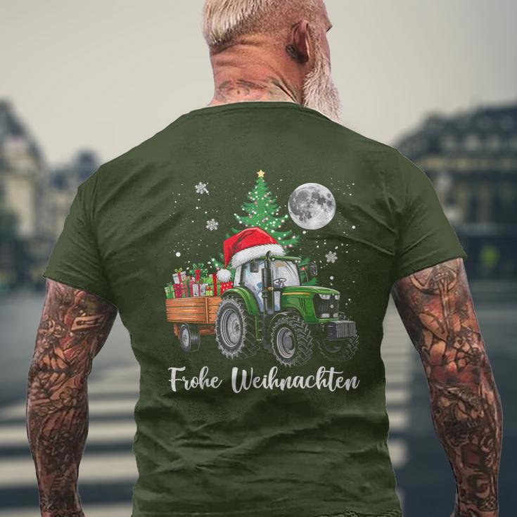 Fröhliche Weihnachten Santa Tractor Bauer Fährt Christmas T-Shirt mit Rückendruck Geschenke für alte Männer