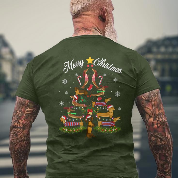 Santa Dachshund Christmas Fun Xmas Dachshund Dachshund S T-Shirt mit Rückendruck Geschenke für alte Männer