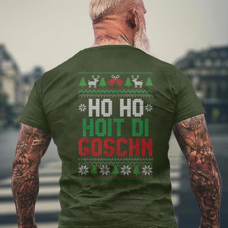 Ho Ho Hoit Di Goschn Ugly Xmas Ugly Christmas T-Shirt mit Rückendruck Geschenke für alte Männer