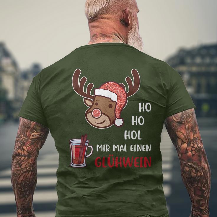 Ho Ho Hol Mir Einen Glühwein Christmas Reindeer Rudolf T-Shirt mit Rückendruck Geschenke für alte Männer