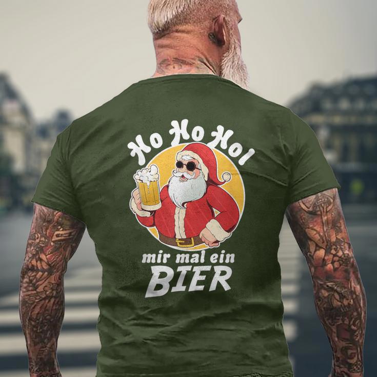 Ho Ho Hol Mir Mal Ein Bier Christmas Father Christmas T-Shirt mit Rückendruck Geschenke für alte Männer