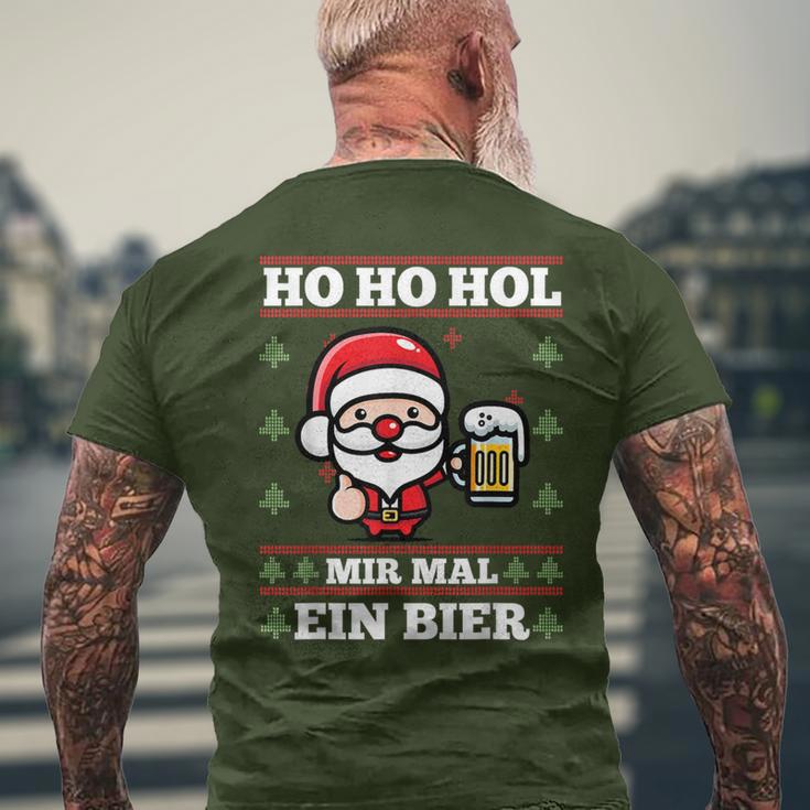 Ho Ho Hol Mir Mal Ein Bier Ugly Christmas S T-Shirt mit Rückendruck Geschenke für alte Männer