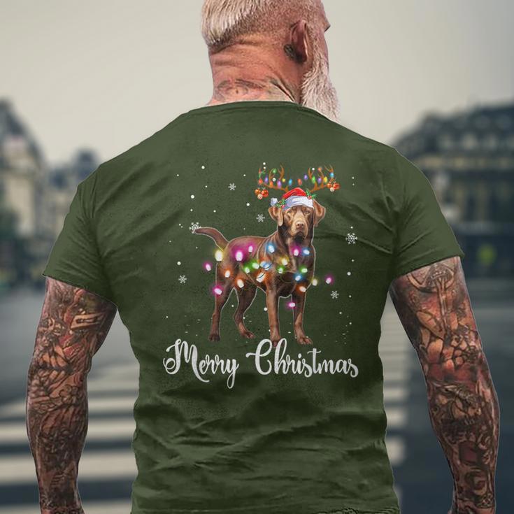 Labrador Retriever Christmas Reindeer Dog Lover T-Shirt mit Rückendruck Geschenke für alte Männer