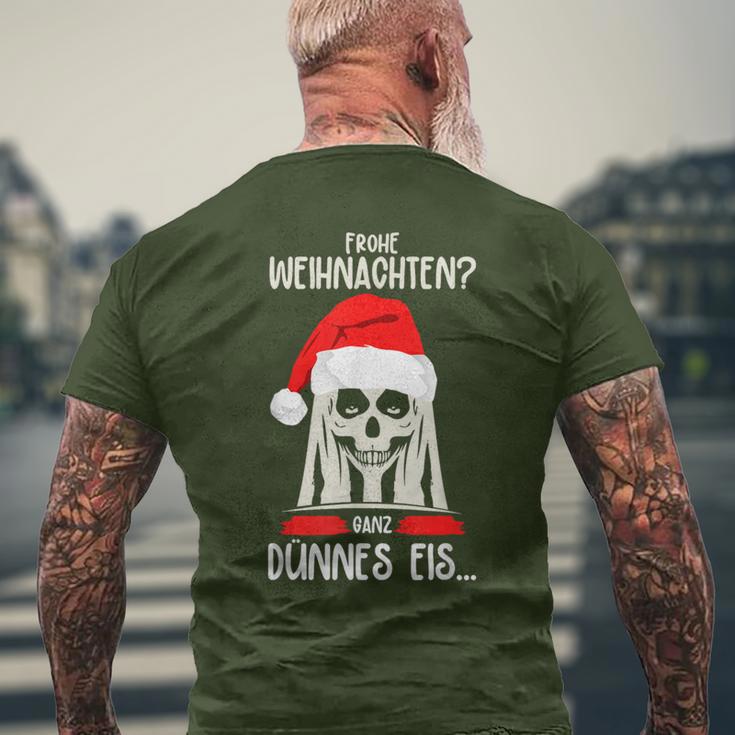 Merry Christmas Ganz Dünnes Eis Ich Hasse Weihnachten S T-Shirt mit Rückendruck Geschenke für alte Männer