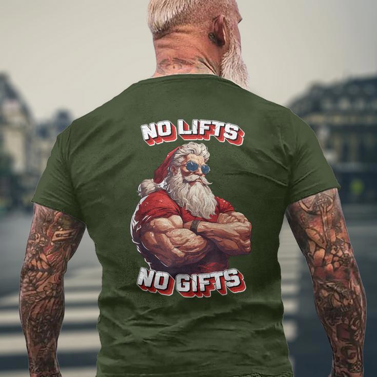 No Lifts No Buff Santa T-Shirt mit Rückendruck Geschenke für alte Männer