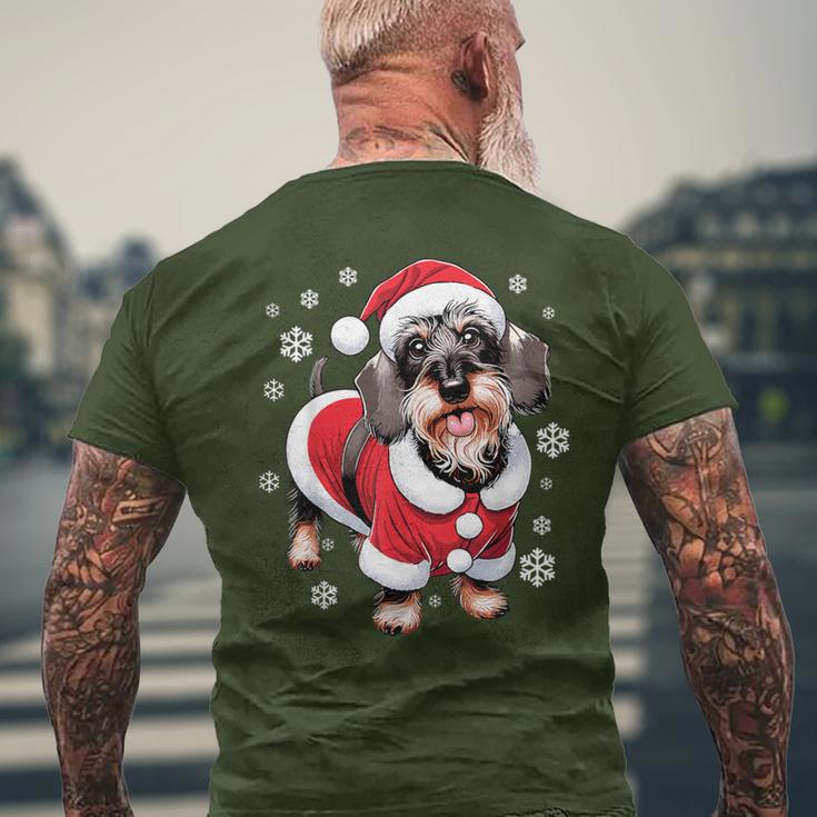 Rauhaardackel Dog Christmas T-Shirt mit Rückendruck Geschenke für alte Männer