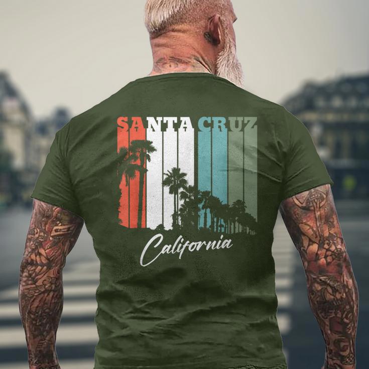 Santa Cruz Ca Retro Palm Tree T-Shirt mit Rückendruck Geschenke für alte Männer