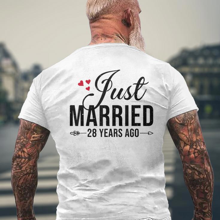 28Th Anniversary For Couple Just Married 28 Years Ago Men's T-shirt ...